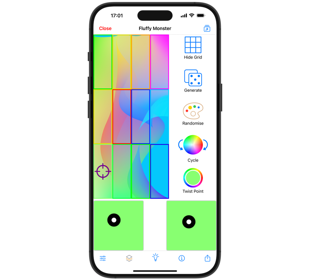 Fluffy Monster with grid